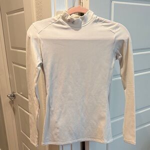 Under Armour White Mock Neck Long Sleeve Performance Top
